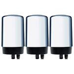 Faucet Filter Cartridge BPA Free, Replacement Compatible with Brita 36311, Brita 42618 On Tap Faucet Water Filtration System, Brita FR-200, FF-100 Replacement Filters, Chrome-3 Pack