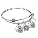 Birthday Gifts for Her Bangle Bracelets Live Laugh Love for 13th 18th 21st 30th 40th 50th 60th (30th Birthday)