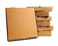 FR Enterprises Pizza Boxes — Lightweight Food Boxes— Plain Pizza Style Postal Boxes with Rear Vent Hole - Easy to Transport (Plain 10 Inch - 10 Pizza Boxes)