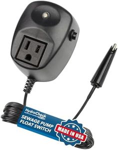 HydroCheck Electronic Sewage Pump Switch HC5000T: Easy Install, No Pit Opening, No Cleaning, No Moving Parts! Compatible with All Pumps & Pit Sizes. Programmable Cycle & Built-in Alarms - MADE IN USA