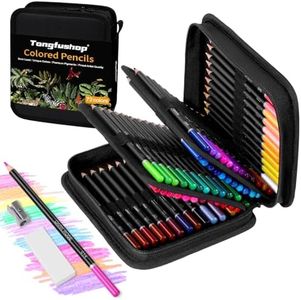 Tongfushop 72 Lapices Colores, Lapices de Colores Ricos Brillantes y Vibrantes, No se Rompe Fácilmente, Seguros e Impermeables, Lapices de Colores Profesionales para Dibujar Colorear y Esbozar