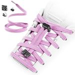 3 Pairs Elastic No Tie Shoe Laces for Sneakers, Tieless Stretchy Shoelaces for Kids & Adults, Flat Shoes Strings