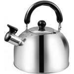 Tea Kettle, 4 Quart Whistling Tea Kettle, Stovetop Whistling Teakettle Tea Pots for Stove Top with Ergonomic Folding Handle, Small Teapot, Water Boiler for Tea, Coffee (Whistling Tea Kettle 4 Quart)