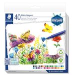 STAEDTLER Colouring Pens - Design Journey - for Adult Colouring - 40 Assorted Colours - Pack of 40, 323 C40-C