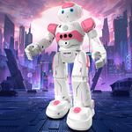 Pup Go Remote Control Smart Ai Robot Toy for Kids, Great for Girls, Singing Dancing Interactive Talking Gesture Sensing Educational Toy, Birthday Gift for Girls (Pink)