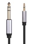 WiredCom® [ 1 Pieces 3.5mm To 6.35mm Jack Audio Adapter Gold Plated 6.5 Jack To 3.5 Jack Aux Cable for Mixer Headset Guitar Amplifier Speakers (1.8 Meter)