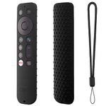 Oboe Silicone TV Remote Cover Compatible with Oneplus Tv Remote Q Series/U Series / Y1S / Y1S Edge Smart LED TV Remote Protective Case with Remote Loop (Black) [Remote NOT Included]