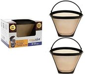 GoldTone Brand Reusable No.4 Cone Style Replacement Cuisinart Coffee Filter replaces your Permanent Cuisinart Coffee Filter for Cuisinart Machines and Brewers (2 Pack)