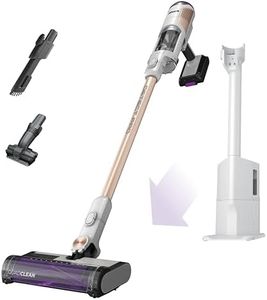 Shark Cordless Vacuum with HEPA Filter, QuadClean Brushroll, 60-Minute Runtime, Crevice Tool & Pet Multi-Tool, White/Beats Brass