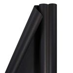 JAM PAPER Gift Wrap - Matte Wrapping Paper - 2.32 Sq M - Matte Black - 2/Pack