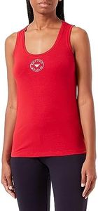 Emporio Armani Women's Tank Essential Studs Logo T-Shirt, Ruby, M