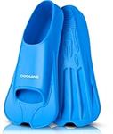 Odoland Premium Swim Fins, Light Weight Snorkel Training Fins Adjustable Feet Fins for Swimming Snorkeling Diving, Silicone Smooth Swimming Flippers Multi Size from Kid Adult Blue M