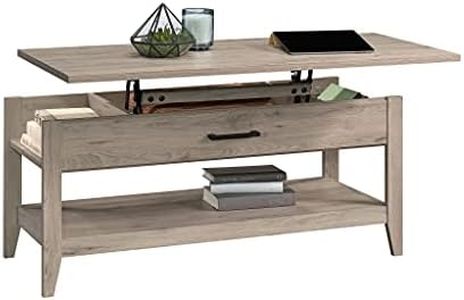Sauder Summit Station Lift-top Coffee Table, L: 43.31" x W: 19.29" x H: 18.98", Laurel Oak Finish