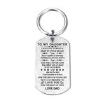 To My Son Daughter Gifts Keychain from Mom Dad, I Want You to Believe, Birthday Christmas Gifts for Son Daughter Key Chains