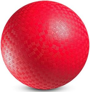 Playground Balls Bulk - 8.5 Inch (4-pack) Red Rubber Kickball Bouncy Inflatable Balls For Kids & Adults W/air Pump, Indoor & Outdoor Games, Kickballs, Dodgeball, Four Square, Dodge Ball, Handball