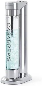 CASABREWS EDGE Soda Streaming Machine, Stainless Steel Sparkling Water Maker with Dual Safety Valves, BPA Free Bottle Soda Maker Carbonates Water, Wine, Juice, Uses 60L CO2 Carbonators (NOT Included).