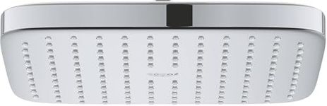 GROHE Vitalio Comfort 250 - Cube Shower Head with Relaxing Rain Spray (Anti-Limescale System, Min. Recommended Pressure 1.0 bar, Water Saving 9.5 l/min Flow Limiter), Size 25 x 25 cm, Chrome, 26695000