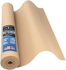 Bryco Goods Butcher Paper Roll - Butcher Table Paper - For Smoking All Meat Varieties - Unbleached Unwaxed Uncoated - USA Made - Brown Kraft Paper - Butcher Paper Wide - 24" x 175' (2100 Inch)