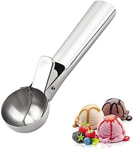 Rpanle Ice Cream Scoops with Easy Trigger, Stainless Steel Cookie Scoop for Meatballs, Mellon Balls, Mashed Potatoes and Muffins