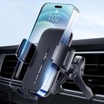 Vent Phone Mount for Car, Hands Free Air Vent Clip Cellphone Holder with Deep Wide Clamp, Universal Automobile Cradle Fit for Big Heavy iPhone 15 Cell Phone Thick Case, Android Wallet Card Holder