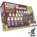 The Army Painter, Warpaints Fanatic Most Wanted Paint Set, 22 x 18ml Acrylic Paint incl. Skin Tones, Metallics, Effects, 1 Wash, Primer & 1 Miniature - Miniature Paint for D&D & Warhammer Miniatures