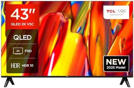 TCL 43V5C - 43“ Full HD Smart QLED Direct LED-Fernseher mit Android TV & HDR - Kompatibel mit Google Cast & Google Home, Schlankes Design