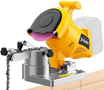 Electric Chainsaw Chain Sharpener Compatible for Dewalt 20V Battery(NO Battery), Cordless Automatic Chain Sharpener Tool With 5800RPM High Speed, For 1/4'', 0.325'', 3/8'', 0.404''Pitch, Bench-Mounted
