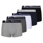 Mens BS Trunks PODERICK - 5pk Grey/Black/Navy/Charcoal/White