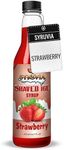 Syruvia Snow Cone Syrup 12.7oz - Strawberry Syrup For Shaved Ice, Snow Cones, Slushies, Italian Soda, Popsicles. Kosher, Dairy Free