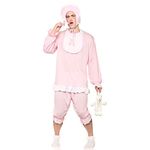 Wicked Costumes Adult Unisex Cute Baby Girl Fancy Dress (Men: Plus Size)Pink