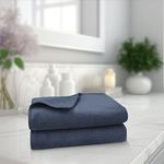 Sassoon Venir Microfiber 2 Piece Hand Towels in 450 GSM (40x60cm, Denim Color) - Absorbent & Quick Dry Multipurpose Hand Towels