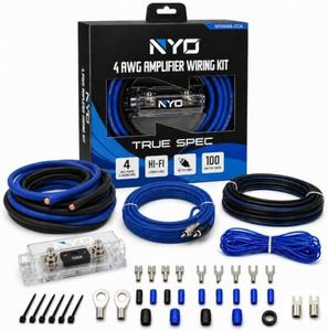 4 Gauge Amp Wiring Kit, 4GA Amp Wire Kit for Car Audio Subwoofer Speakers