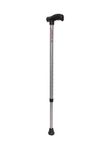 Dr Yonimed Walking Stick Premium (Grey) Height Adjustable Single Leg L-Shaped (for Men/Women/Old People/Handicap Person) Made of Alloy Steel (Light Weight)