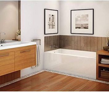 MAAX 105815-R-000-001 Rubix Acrylic Right-Hand Bathtub, 59.75-in L x 30-in W x 18.375-in H, White