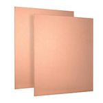 CCTVMTST 2 Pieces Pure Copper Sheet Plate 6 x 6 inches x 24 Gauge for Industry Supply, DIY Projects, Experiments