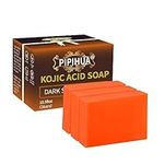 PIPIHUA 3Pack Kojic Acid Soap, Soap Bars for Acne with Collagen, Turmeric, Collagen, Hyaluronic Acid 10.58oz (3 Bars)