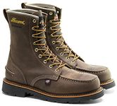 Thorogood 1957 Series 8” Waterproof Moc Toe Work Boots for Men - Soft Toe, Full-Grain Leather with Comfort Insole and Slip-Resistant Heel Outsole; EH Rated, Crazy Horse, 10.5 Wide