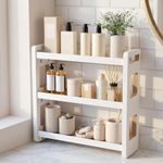 Bathroom Organizers And Storage,Bathroom Counter Organizer,Bathroom Counter Shelf,Bathroom Sink Organizer,Vanity Organizers,Vanity Storage,Makeup Organizer Countertop,Perfume Display(White 3 Tier)