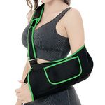 KKOOMI Arm Sling, Arm Sling for Shoulder Injury, Rotator Cuff Pillow, Arm Sling Shoulder Immobilizer, with Adjustable Padded, Shoulder Brace for Women Men, Arm Sling for Wrist Elbow Injury, Women Support Straps for Left&Right (Black, Small/Medium)