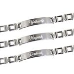 Innovative Gifts Personalised Bracelet Rakhi for Brother | Stylish Trendy & Long Lasting Customized Rakhi For Bhai Silver (Pack of 3)