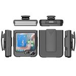 Customerfirst for Samsung Galaxy Z Flip 5 2023 Phone Case, Phone Holster with Kickstand Case with Screen Protector, Swivel Belt Clip