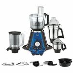 Preethi Zodiac 2.0 Mg-255 Mixer Grinder, 1000 Watt, Black/Blue, 4 Jars - Super Extractor Juicer Jar & Master Chef Food Processor Jar, 2Yr Guarantee & Lifelong Free Service