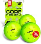 CORE Pickleball Balls for Professionals and All Levels of Play - Set of 4-50 Balls with 40 Holes - USA Pickleball Approved Durable Outdoor Pickleball Balls (12 Pack)