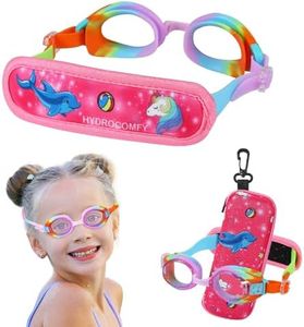 HYDROCOMFY Girls Swim goggles for swimming 4-7, Kids Goggles, Boys Rainbow Mermaid Unicorn Swimming Goggles for kids 3-6