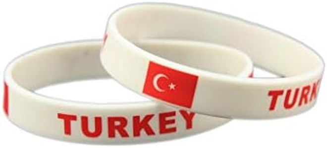 Forest Country Flag Unisex Silicone Bracelet Rubber Sports Fashion Wristband(Turkey,one Size)