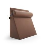 Frido Wedge Plus Cushion with Neck Rest Pillow Combo | Dual Foam Wedge Cushion with Adjustable Roll | Back, Neck, Knee & Leg Support | for Post-Surgery, Pregnancy | Washable Covers, Coffee Brown