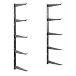 Heavy Duty Lumber Storage Rack by Delta Cycle, Holds Up to 800 lbs - Easy to Install Wood Storage Rack with Fully Adjustable Arms - Steel Construction Storage Solution for Garage, Basement & Pantry