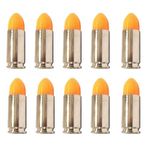 S.T. Action Pro Inert Safety Trainer Cartridge Dummy Ammunition Ammo Shell Rounds with Nickel Case - Pack of 10 (Orange, 9mm)