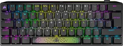 CORSAIR K70 PRO MINI WIRELESS RGB 60% Mechanical Gaming Keyboard – Swappable CHERRY MX RED Switches – PBT Double-Shot Keycaps – iCUE Compatible – PC, Mac, PS5, PS4, Xbox – QWERTY UK – Black