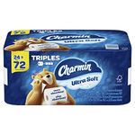 Charmin Toilet Paper, Ultra Soft, 24 Triple Rolls = 72 Regular Rolls, 183 Sheets Per Roll